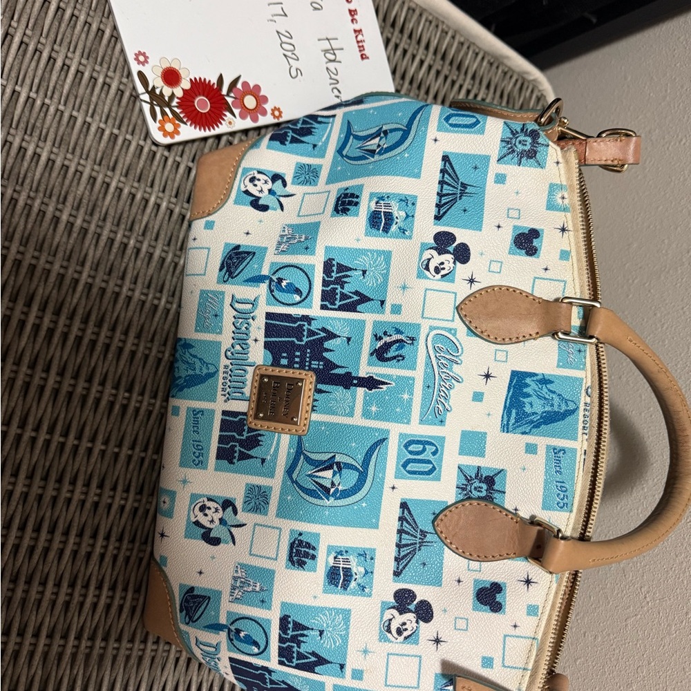 Dooney & Bourke Blue and Tan Satchel